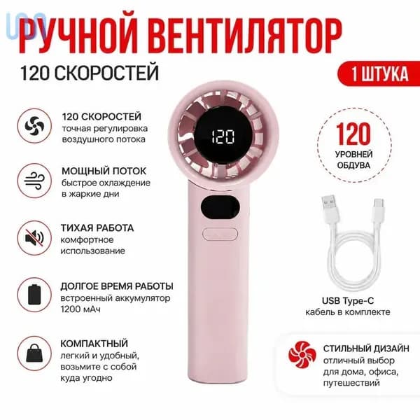 Настольный вентилятор M11, розовый