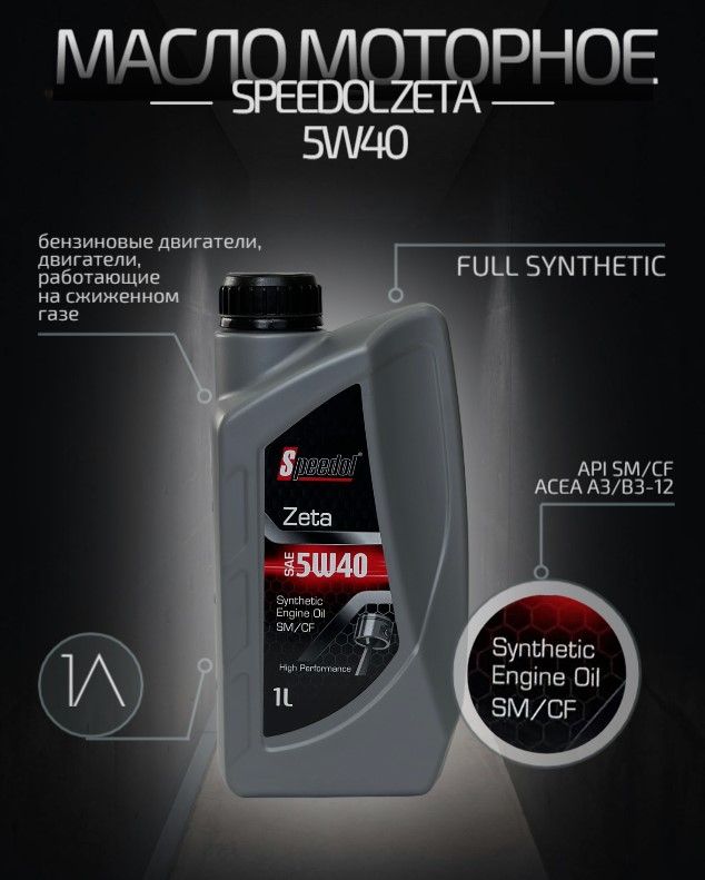 SPEEDOL ZETA SM/CF 5W-40 Масло моторное, Синтетическое, 1 л