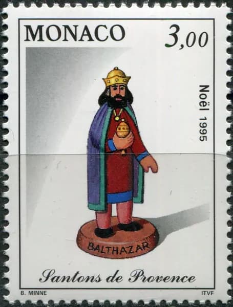 Монако 1995. Рождество: рождественские фигурки. Бальтазар (MNH OG) Почтовая марка