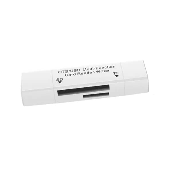 2 в 1 кардридер USB C OTG с двумя разъемами для быстрой передачи данных на телефон и ПК