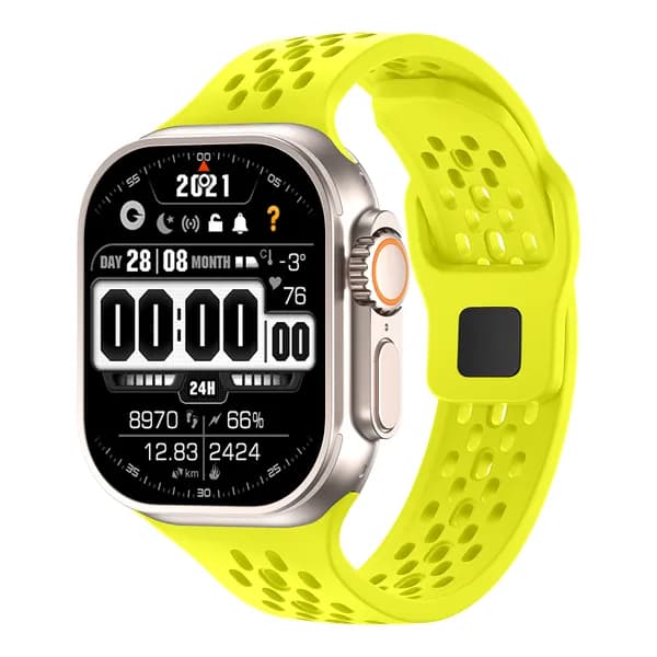 Силиконовый ремешок с отверстием для Apple Watch Band 49 45 44 42 мм, спортивный браслет для Iwatch Series Ultra 9 8 7 6 5 4 SE