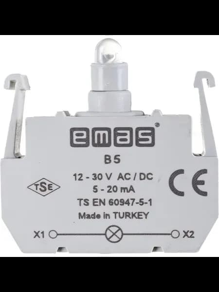 Блок-контакт подсветки Emas В5 с белым светодиодом, серия