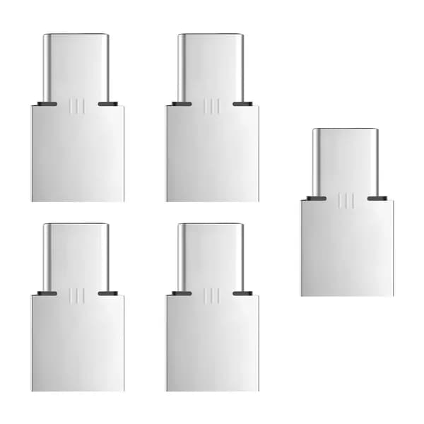 5 шт. Ultra Mini Type-C USB-C на USB 2.0 OTG адаптер совместим с сотового телефона, планшета, USB-кабеля и флэш-диска