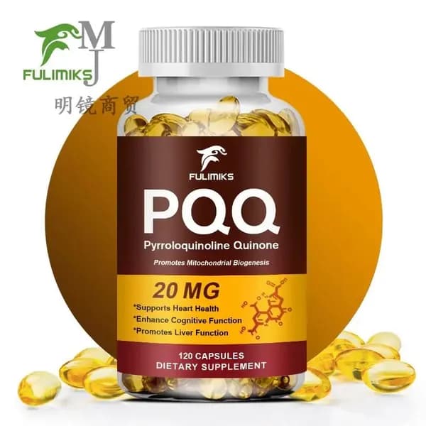 Капсулы PQQ, добавка 20 мг - Митохондриальный биогенез и метаболизм - Поддержка здоровья мозга, сердца и когнитивных функций