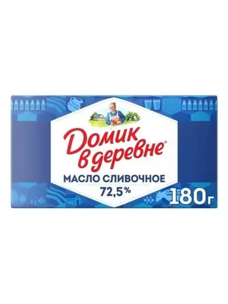 Сливочное масло Домик в Деревне несоленое 72,5% 180 г