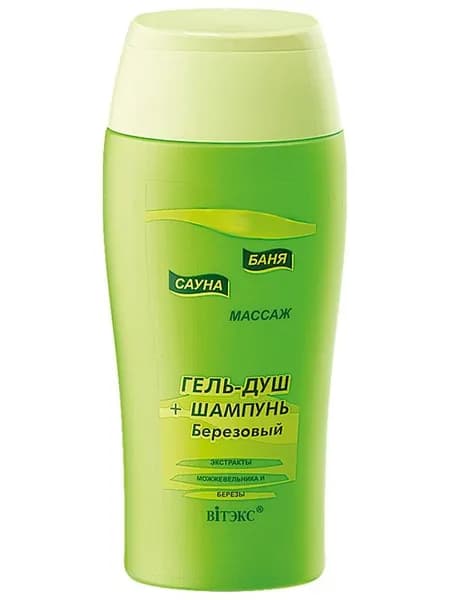 ВИТЭКС Баня-Сауна-Массаж Гель-душ + шампунь березовый 300 мл