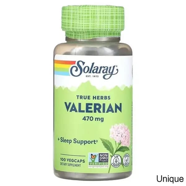 Solaray, Valerian, Валериана, 470 мг, 100 капсул