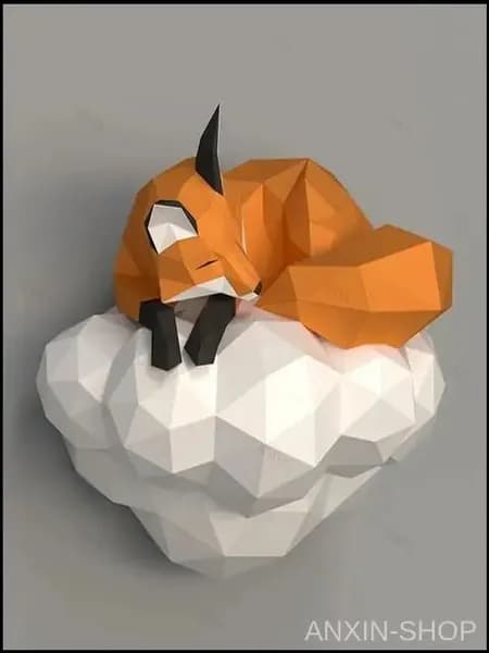 Конструктор бумажный, 3D набор для творчества, моделирования полигональной фигуры из картона, развивающий, подарочный / инструменты для сборки в комплекте