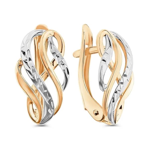 Серьги женские из красного золота 375 пробы 585GOLD