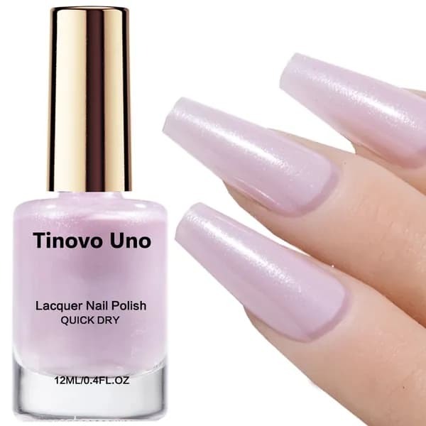 Tinovo Uno 12ml лосось искра Лак для ногтей, Любимый подарок для дам, цвета моды, без алкоголя, натуральный быстрый сухой