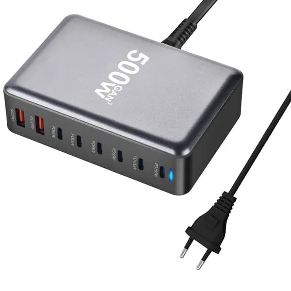 500 Вт GANS PD Desktop Chargers с 8 портом USB C 2 A для быстрой зарядки в офисе
