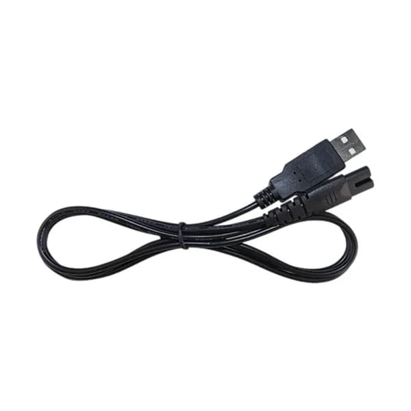 (1 шт.) Зарядный кабель USB -> 8-образный (для бритв, черный)
