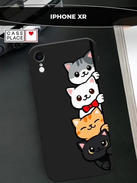 Чехол на iPhone XR с котиками
