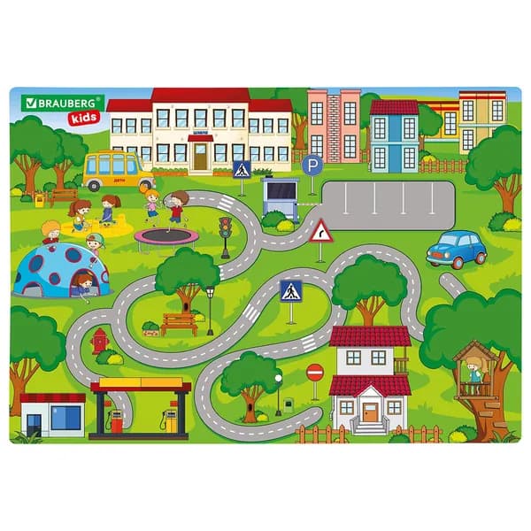 Настольное покрытие Brauberg Kids, Лабиринт, А3+, пластик, 46x33 см