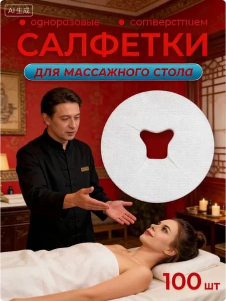 Одноразовые салфетки с отверстием для массажного стола, силиконовых подушек