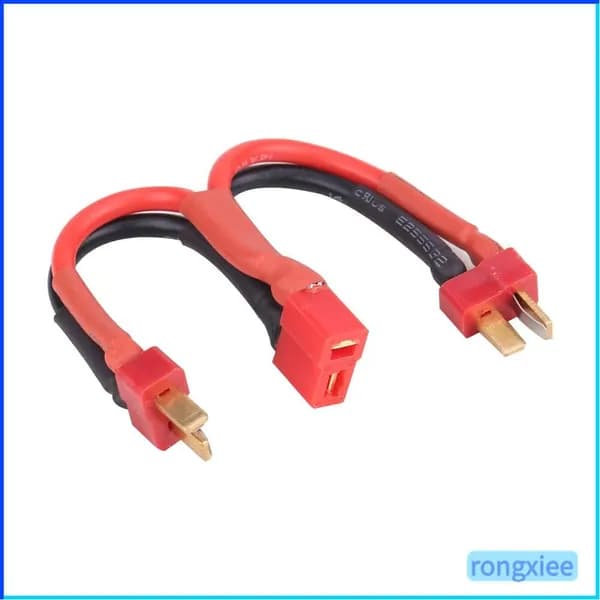 Deans T Plug 2 Male к 1 Female, гибкий силиконовый кабель, выдерживающий 50A, для аккумуляторов 2-6S
