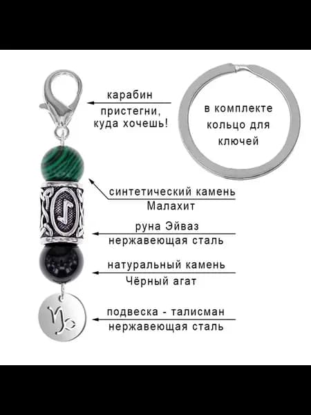 Брелок-амулет для Знака Зодиака Козерог