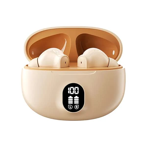 Наушники беспроводные, Bluetooth, бежевый