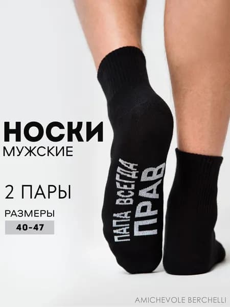 Носки AMICHEVOLE BERCHELLI мужские семейные носки, 2 пары