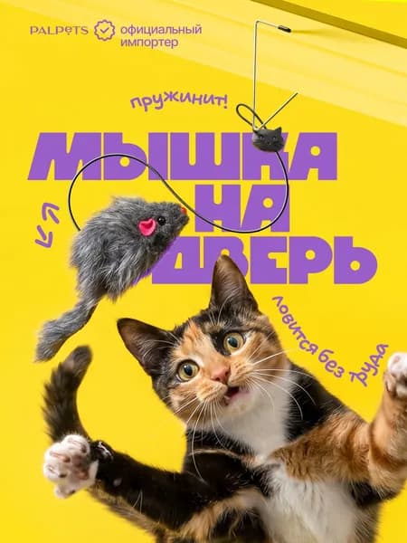 Подвесная игрушка для кошек на дверь, мышка на резинке, дразнилка