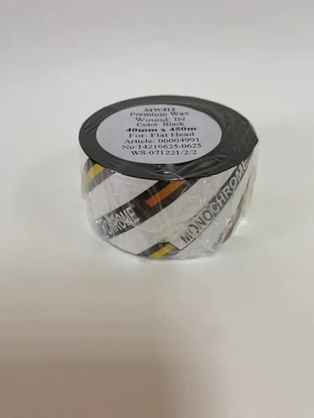 Риббон 40мм х 450м Черный WAX Premium Воск MW412, вт1", IN, 1 рулон