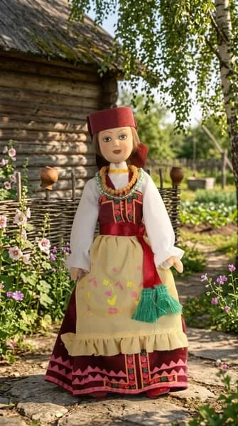 Кукла коллекционная в летнем костюме Симбирской губернии
