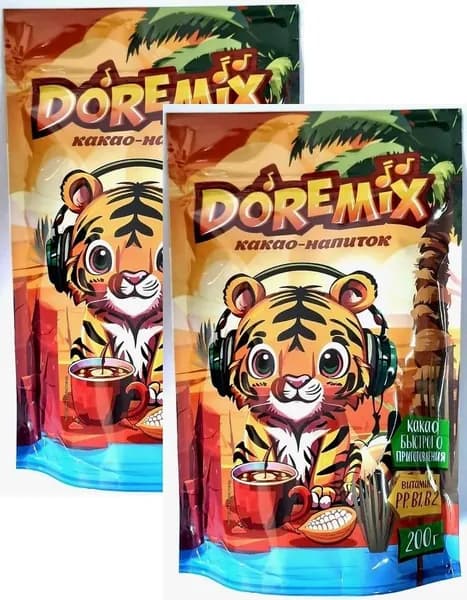 Какао DoReMix растворимое 200 гр - 2 штуки