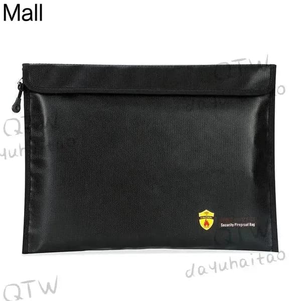 Огнестойкая папка для денег, документов для сейфа, 34x24 см Черная