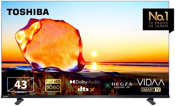 Toshiba Телевизор 43V35RE (2025) Direct LED, 60 Гц, Smart TV, Wi-Fi, Dolby Digital 43″ Full HD, черный