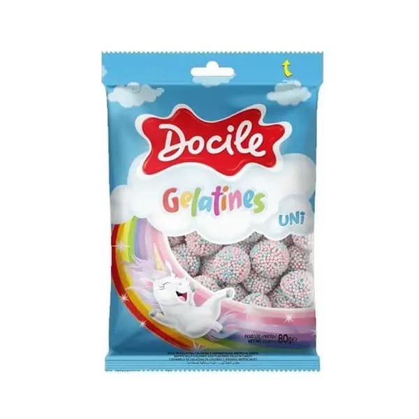 Жевательный мармелад DOCILE GELATINES UNI (ЕДИНОРОГ со вкусом клубники) 80г