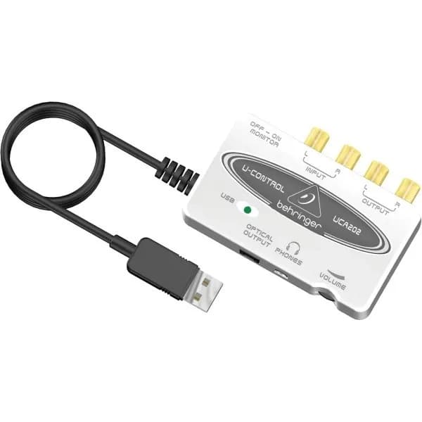 Behringer Uca 202 U-CONTROL USB-аудиоинтерфейс, 2 входа, 2 выхода, цифровой выход, сверхкороткая задержка