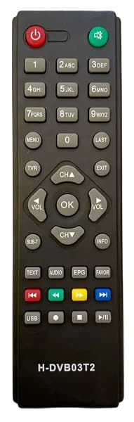 Пульт H-DVB03T2 для цифровой тв-приставки (DVB-T2/T) Hyundai