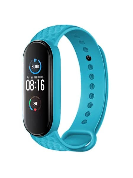 Ремешок для Xiaomi Mi Band 5, 6, 7 силиконовый для фитнес-браслета Ми Бенд