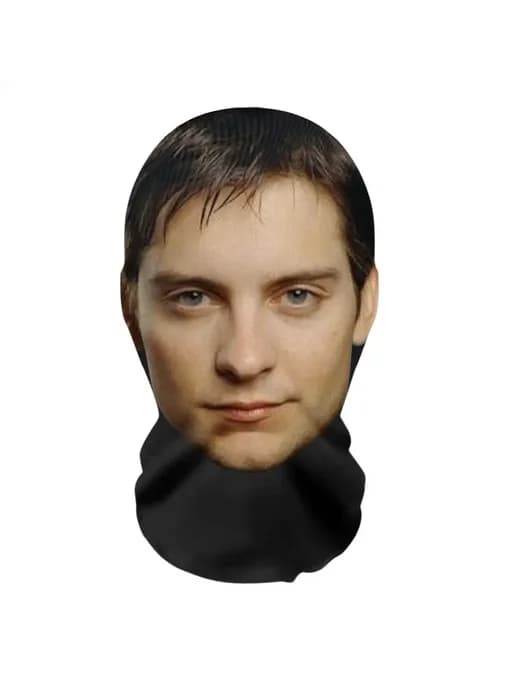 Реалистичная маска для лица из полиэстера D
