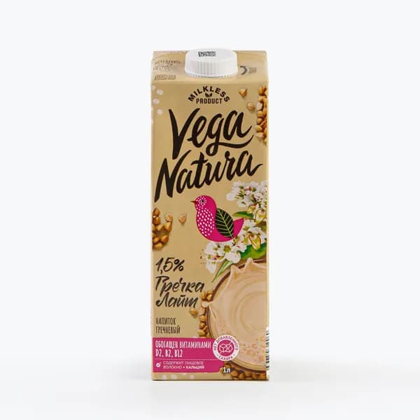 Растительное молоко Vega Natura Гречка лайт, 1 л