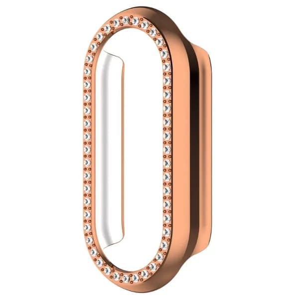 (1 шт) Защитный чехол со стразами для Xiaomi Watch 10/10NFC - розовое золото