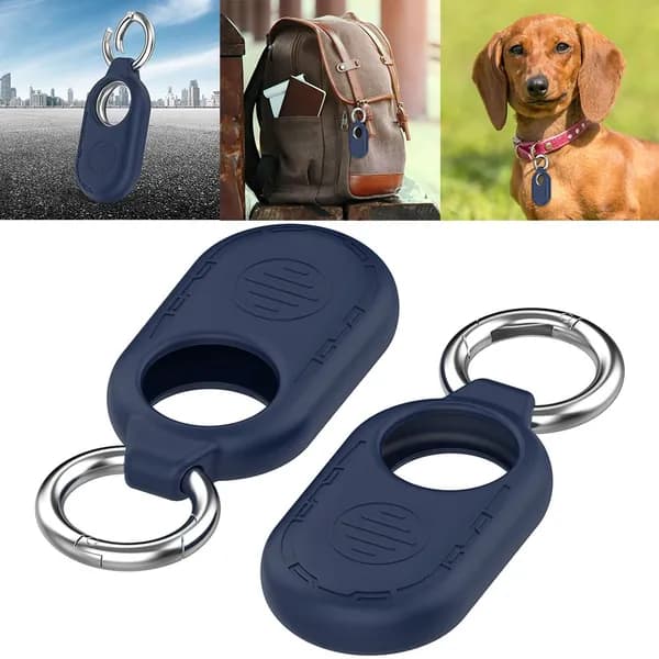 Силиконовый чехол для Samsung Galaxy SmartTag2 с металлическим крючком