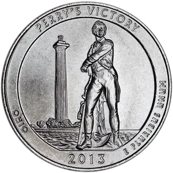 25 центов 2013 США Победа адмирала Перри (Perry's Victory) 17-й парк, двор D