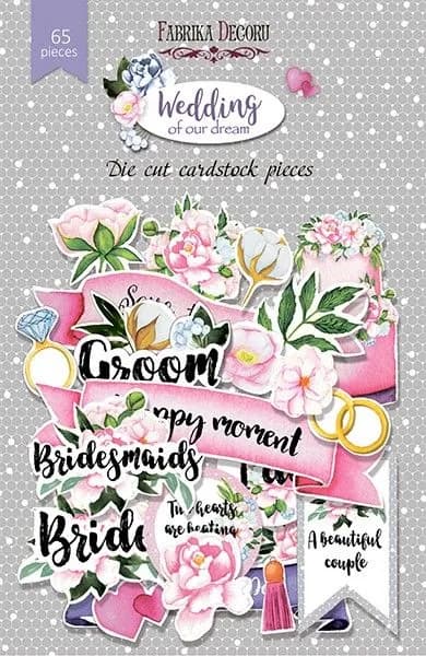 Набор высечек Fabrika Decoru коллекция "Wedding of our dream" 65 шт, FDSDC-04029