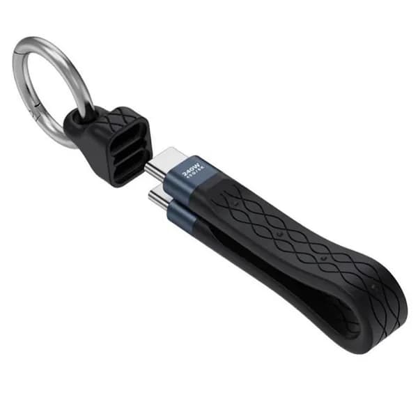 Брелок 240 Вт 40 Гбит/с USB4 короткий USB C - USB C кабель для быстрой зарядки Type C передачи данных 8K удлинительный кабель для передачи данных