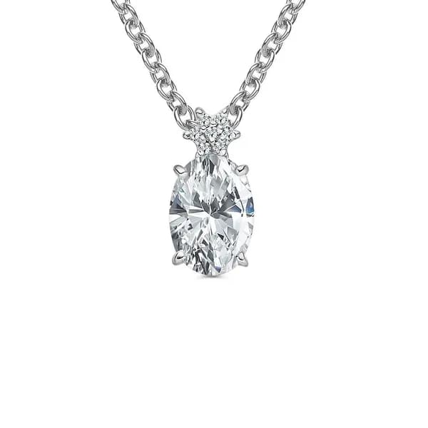 Подвеска на шею с фианитами из красного золота 375 пробы 585GOLD