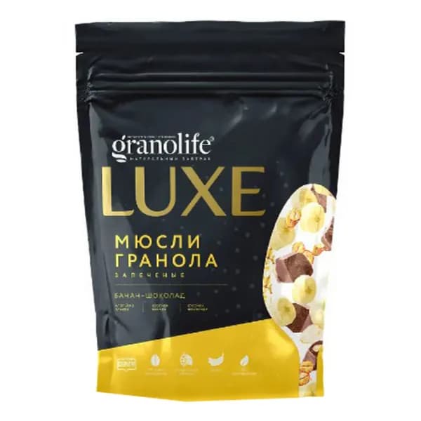 Гранола Granolife цельнозерновая банан-шоколад 300 г
