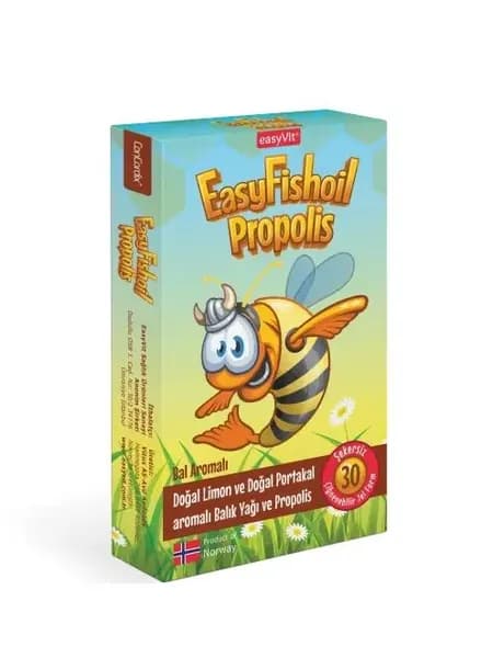 easyVit EasyFishoil Propolis Рыбий жир с прополисом, 30 жевательных капсул