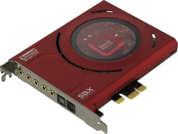 Звуковая карта Creative 5.1 SB1500 1500 Sound Blaster Z SE позолоченные разъёмы внутренняя, разъём PCI-E x1, для современных компьютеров, ОГРОМНАЯ разница со встроенной!