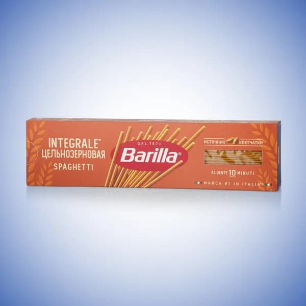 Макароны "SPAGHETTI" (СПАГЕТТИ) цельнозерновые "BARILLA" 450 г.