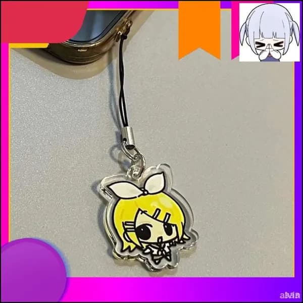 Брелок ВОКАЛОИД: Рин Кагамине / VOCALOID: Rin Kagamine, подвеска для сумки телефон, аниме аксессуар-скидка