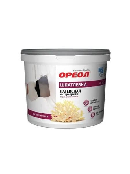 Шпатлевка для внутренних работ латексная Ореол 1.5 кг
