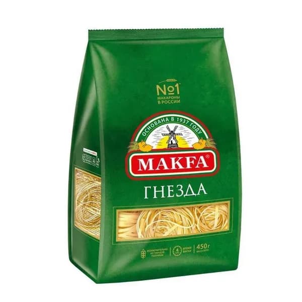 Makfa Макаронные изделия Гнезда фетуччинне, 450 г