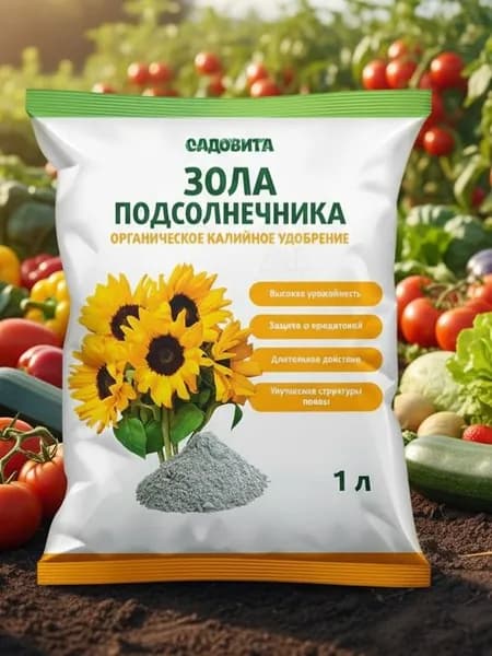 Зола подсолнечника 1л. Садовита