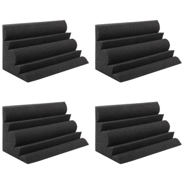 Угловые ловушки низких частот для акустической обработки 4 шт., 12x12x24 см / пенополиуретан